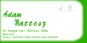 adam mattesz business card